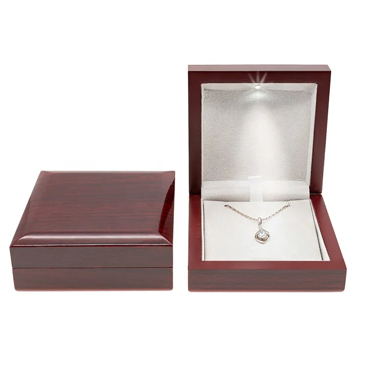 Mahogany Wood Luxury Gift Box W/LED