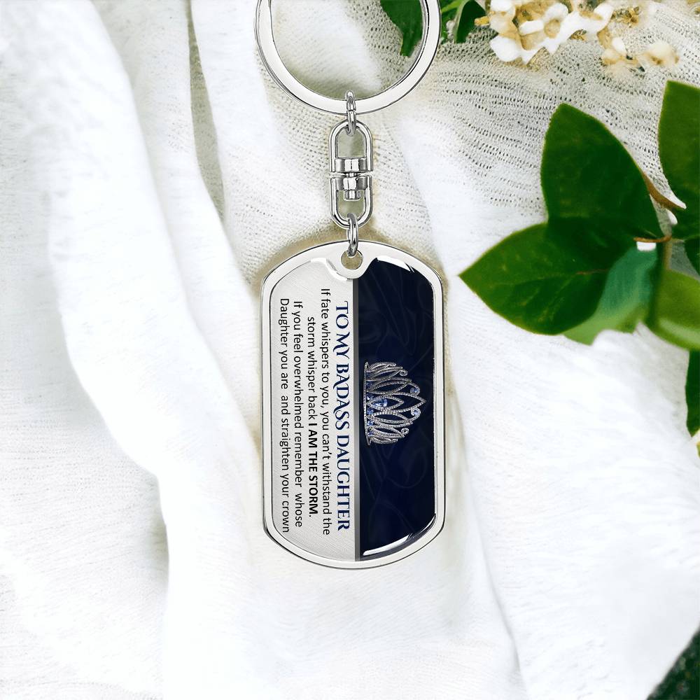 Heartfelf Keepsake for Daughter - I am the storm keychain