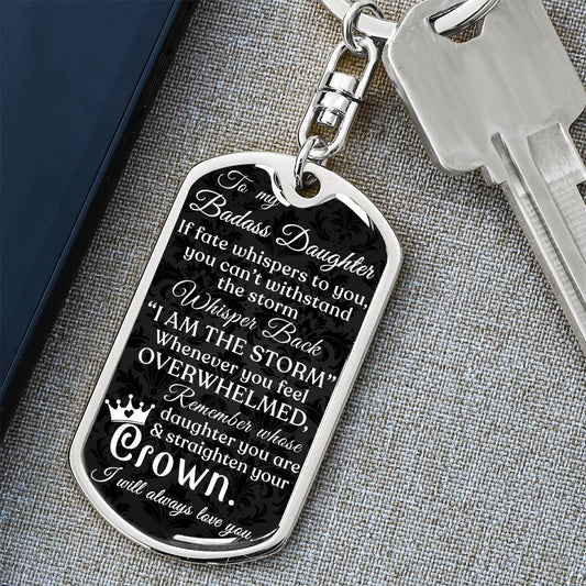 (ALMOST SOLD OUT) Keepsake Keychain for Daughter - I AM THE STORM