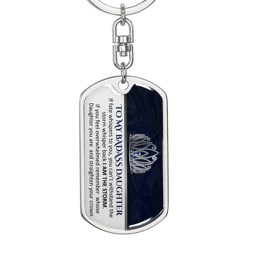 Heartfelf Keepsake for Daughter - I am the storm keychain