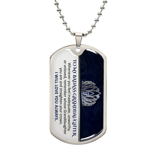 Keepsake for Granddaughter - Luxury Dog Tag