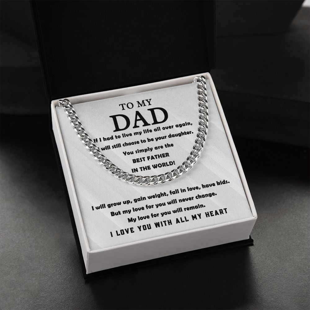 Dad - All My Heart Cuban Chain Link