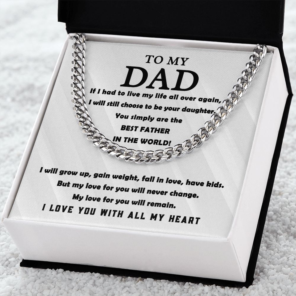 Dad - All My Heart Cuban Chain Link