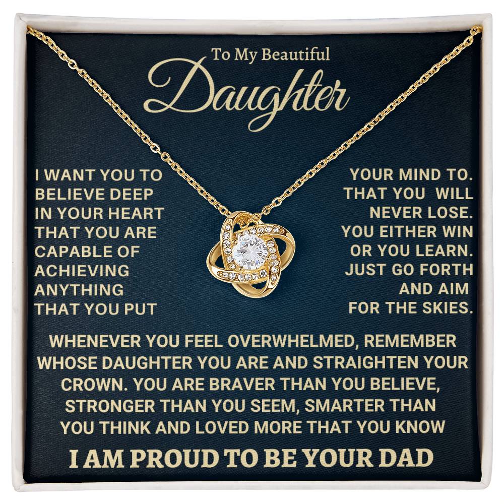 Heartfelt Gift for Daughter from Dad - Never forget that I love you