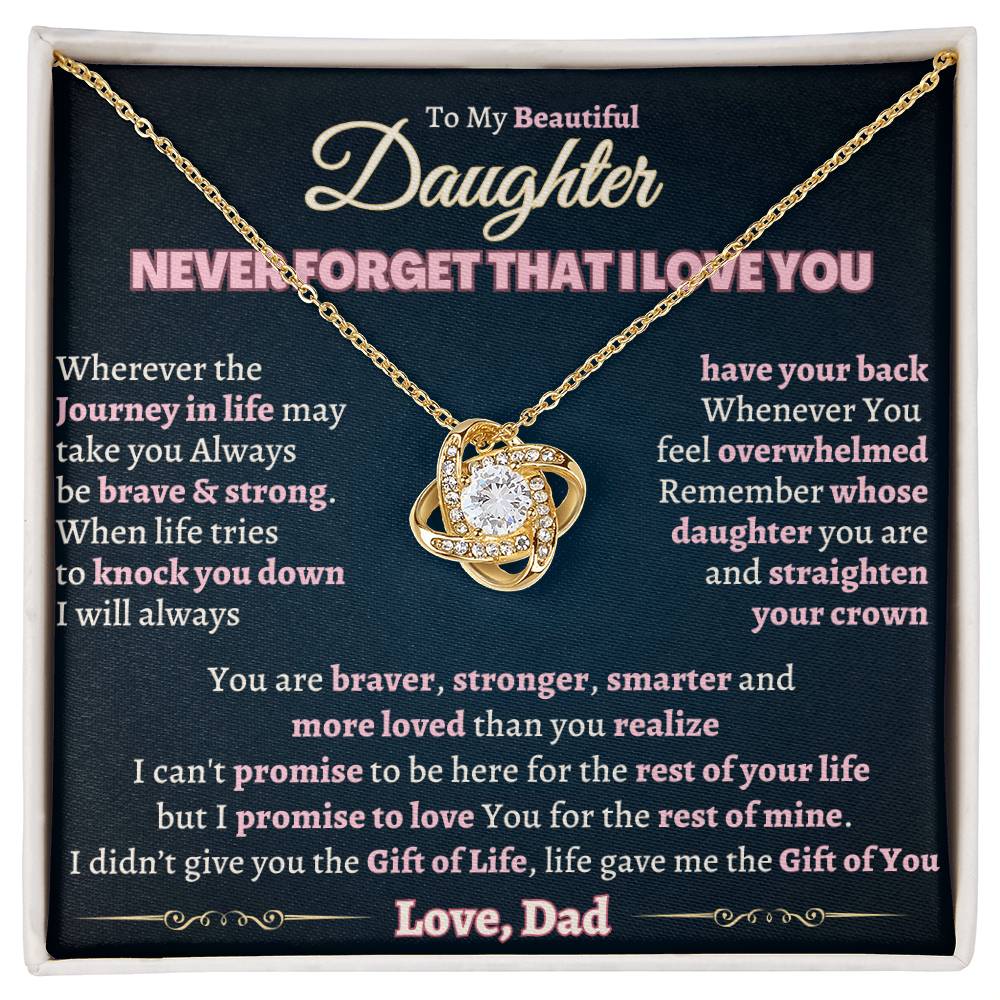 Heartfelt Gift for Daughter from Dad - Be Brave & Strong