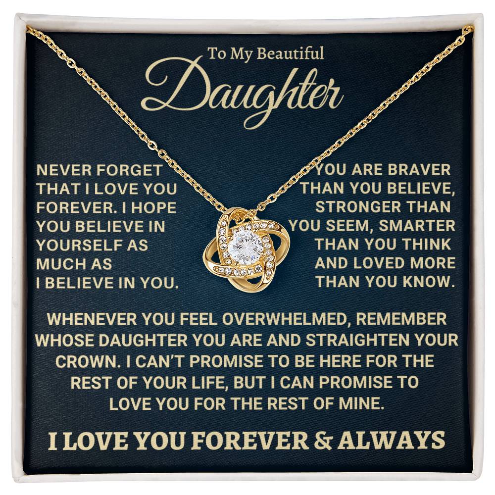 Heartfelt Gift for Daughter - Never forget that I love you - NB1