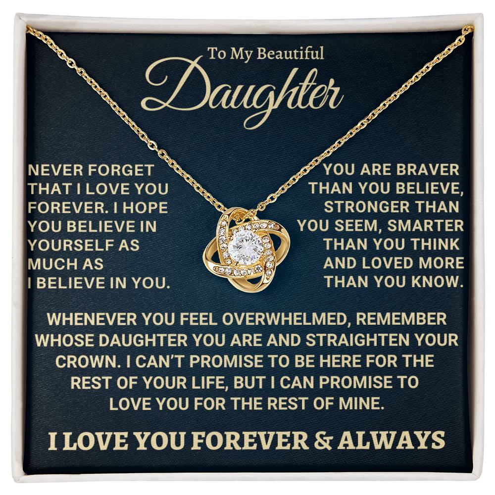 Heartfelt Gift for Daughter - Never forget that I love you - NB