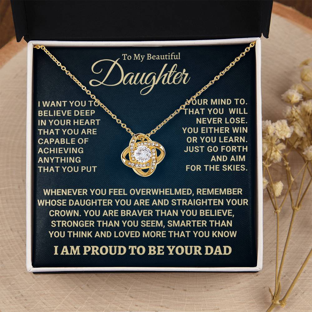 Heartfelt Gift for Daughter from Dad - Never forget that I love you