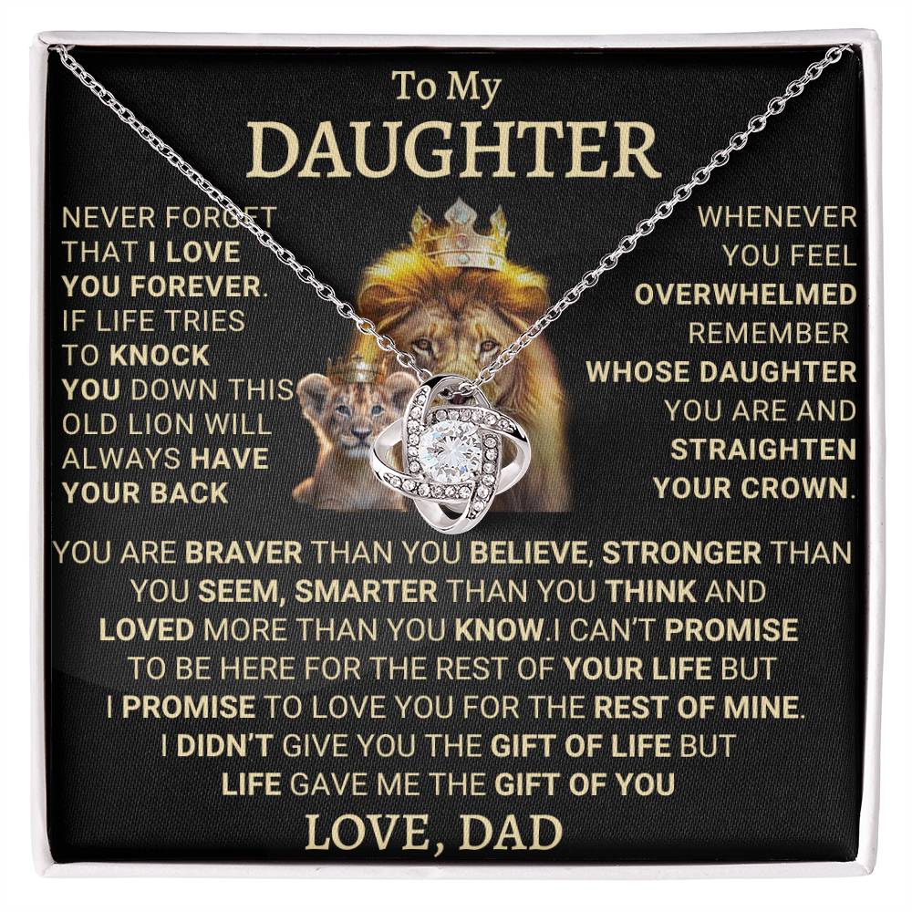 Heartfelt Gift for Daughter from Dad - This Old Lion Will Always Have Your Back