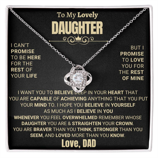 Heartfelt Gift for Daughter from Dad - Promise to love you - D16