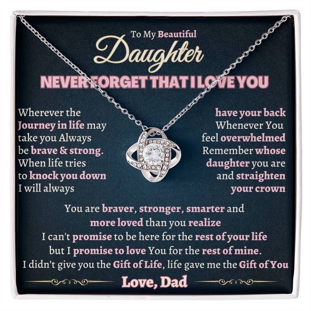 Heartfelt Gift for Daughter from Dad - Be Brave & Strong