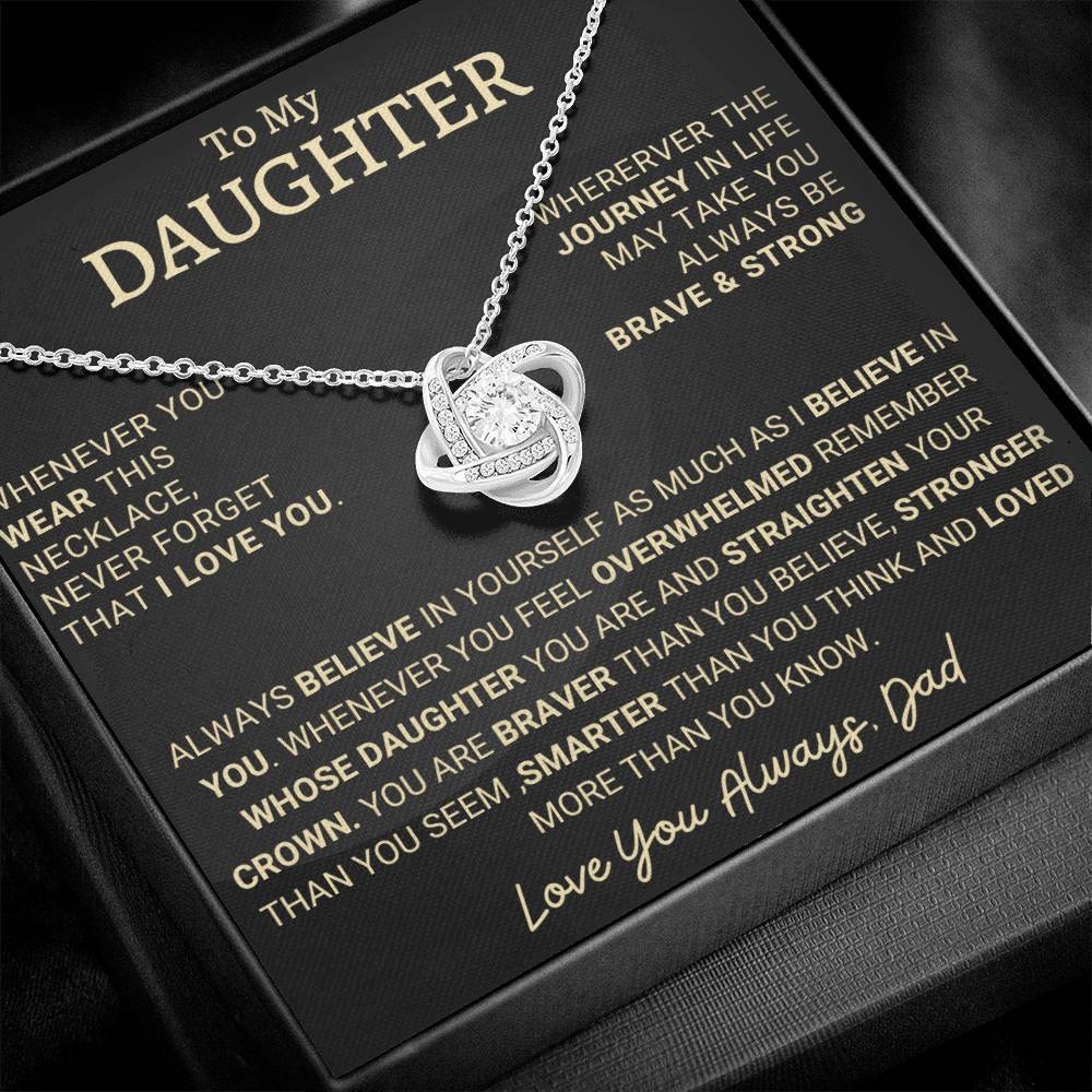 Heartfelt Gift for Daughter from Dad - Brave & Strong