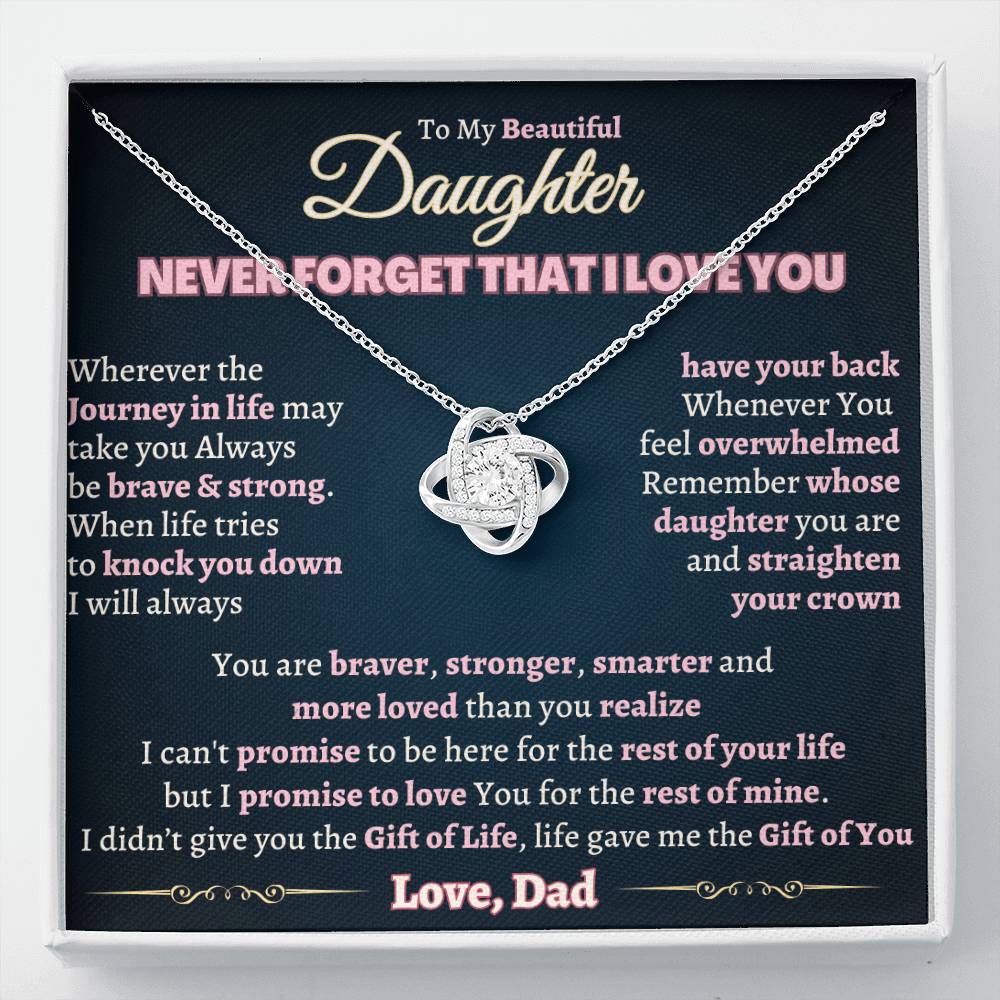 Heartfelt Gift for Daughter from Dad - Be Brave & Strong