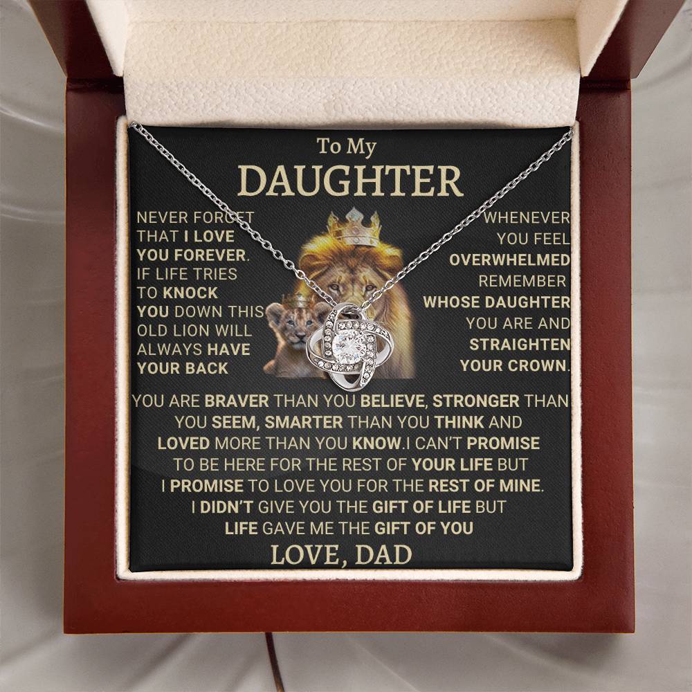 Heartfelt Gift for Daughter from Dad - This Old Lion Will Always Have Your Back