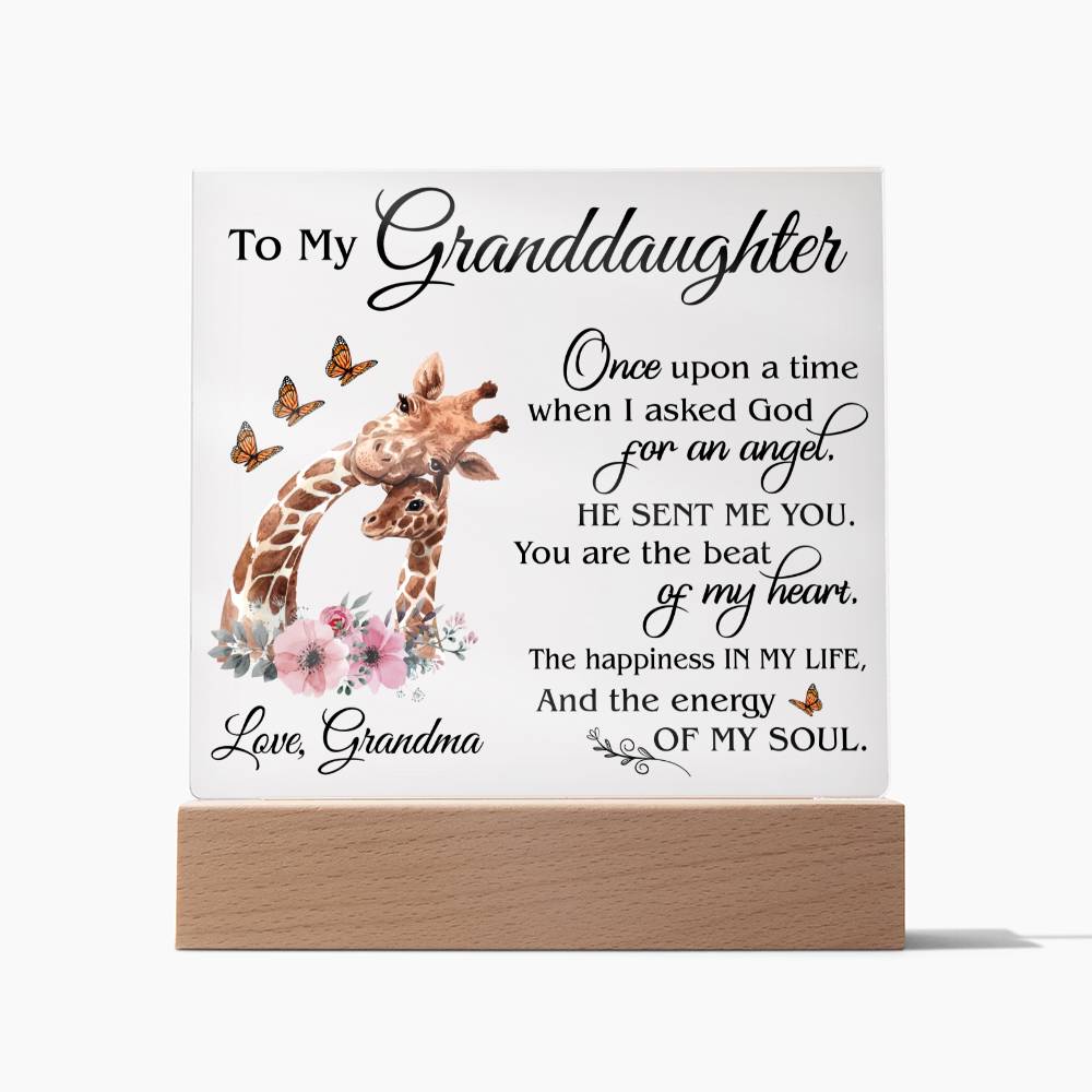 (ALMOST SOLD OUT) Gift for Granddaughter - Plaque