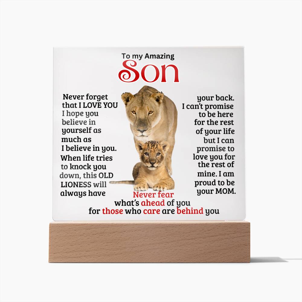 (ALMOST SOLD OUT) Keepsake for Son from Mom - Never Fear