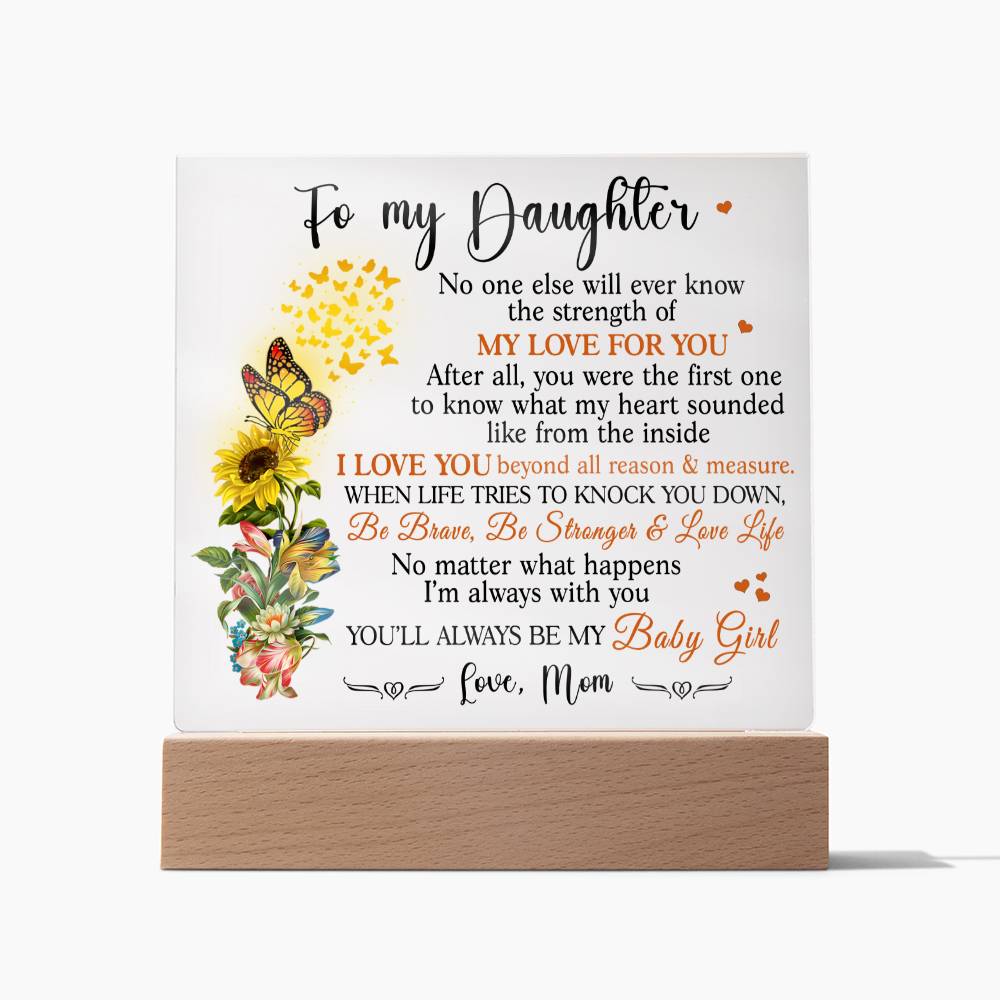 (ALMOST SOLD OUT) Gift for Daughter from Mom - Baby Girl - Plaque - FGH