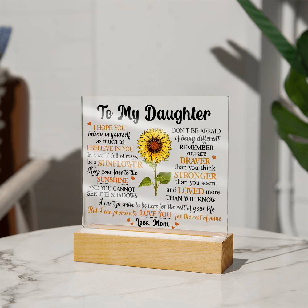 (ALMOST SOLD OUT) Gift for Daughter from Mom - Promise - Plaque