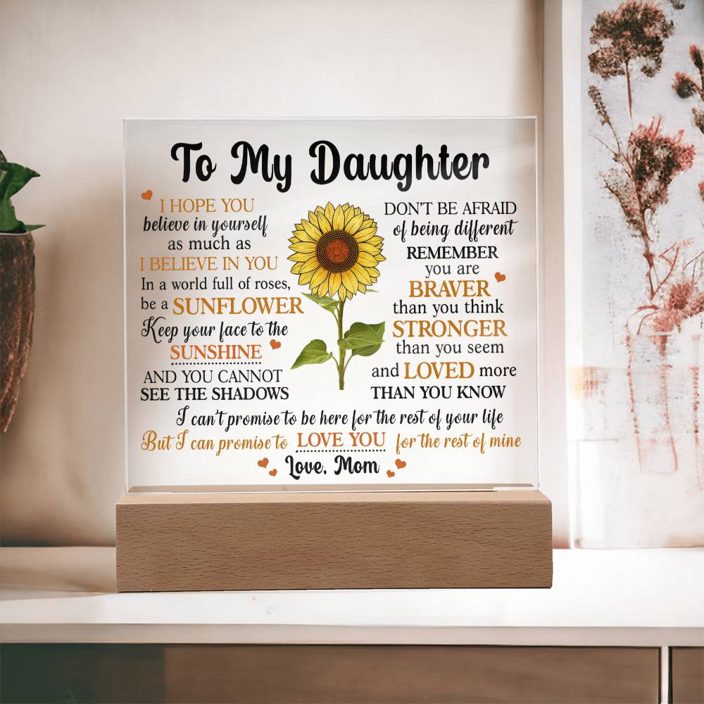 (ALMOST SOLD OUT) Gift for Daughter from Mom - Promise - Plaque