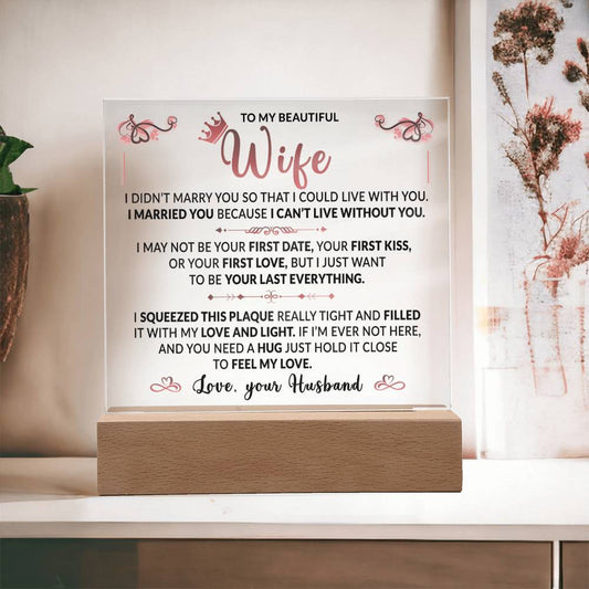 (ALMOST SOLD OUT) Gift for Wife - Plaque