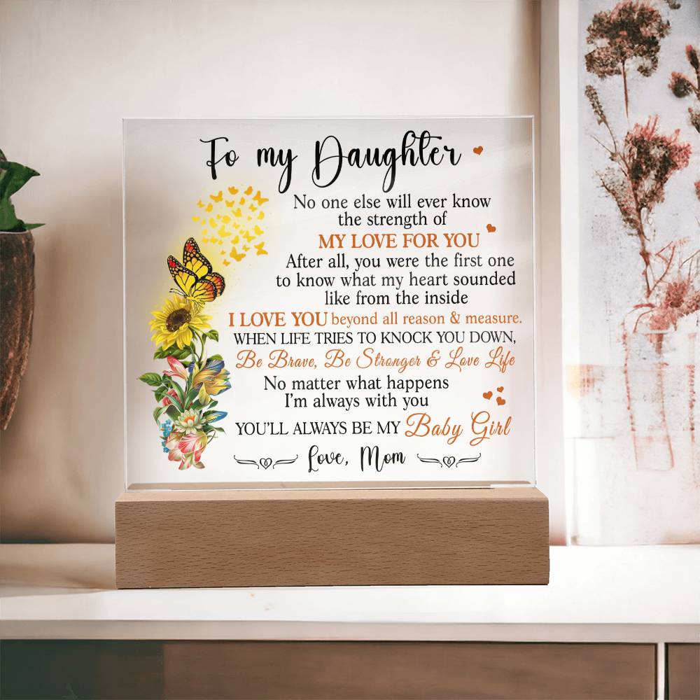 (ALMOST SOLD OUT) Gift for Daughter from Mom - Baby Girl - Plaque - FGH