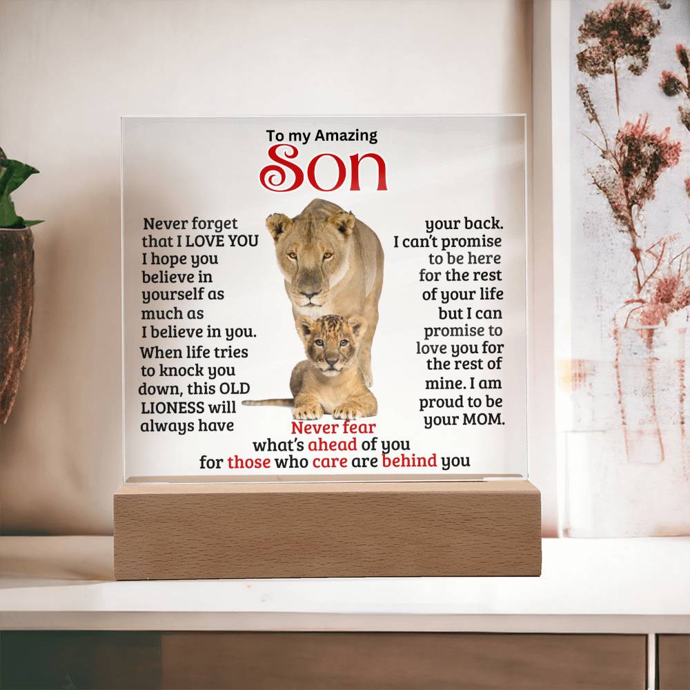 (ALMOST SOLD OUT) Keepsake for Son from Mom - Never Fear