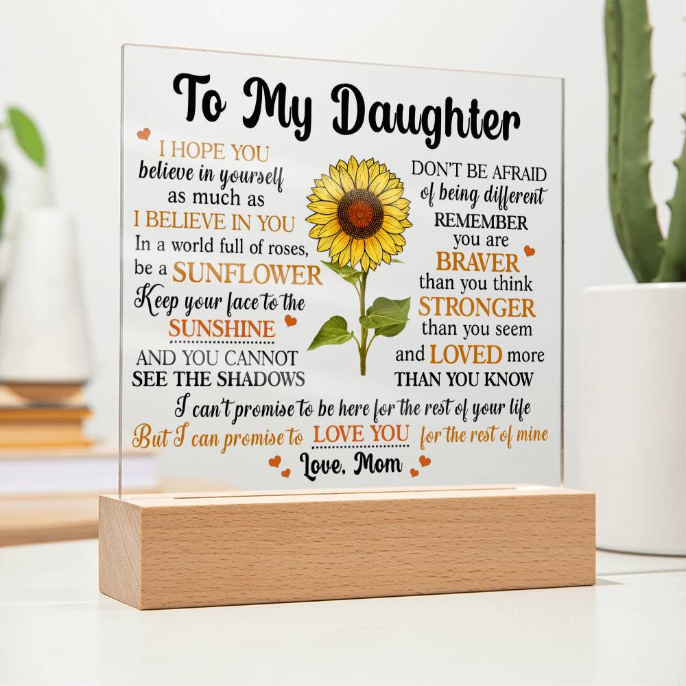 (ALMOST SOLD OUT) Gift for Daughter from Mom - Promise - Plaque