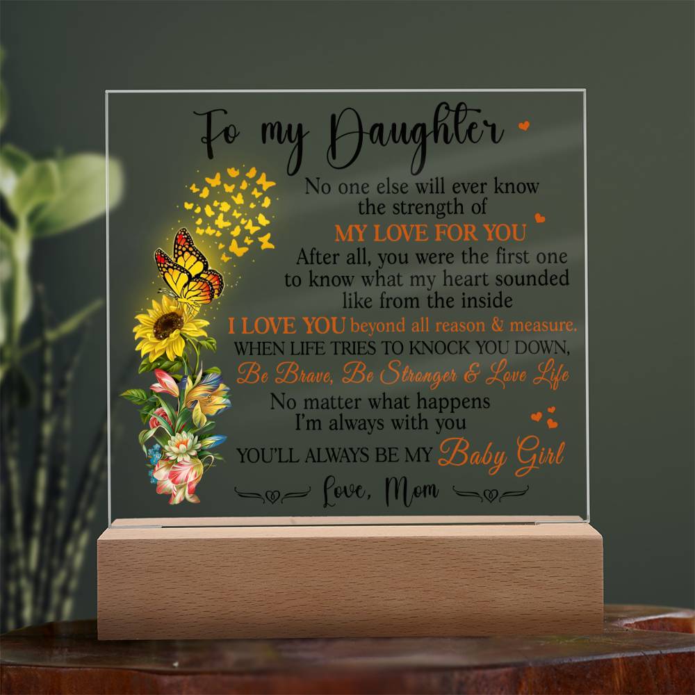 (ALMOST SOLD OUT) Gift for Daughter from Mom - Baby Girl - Plaque - FGH