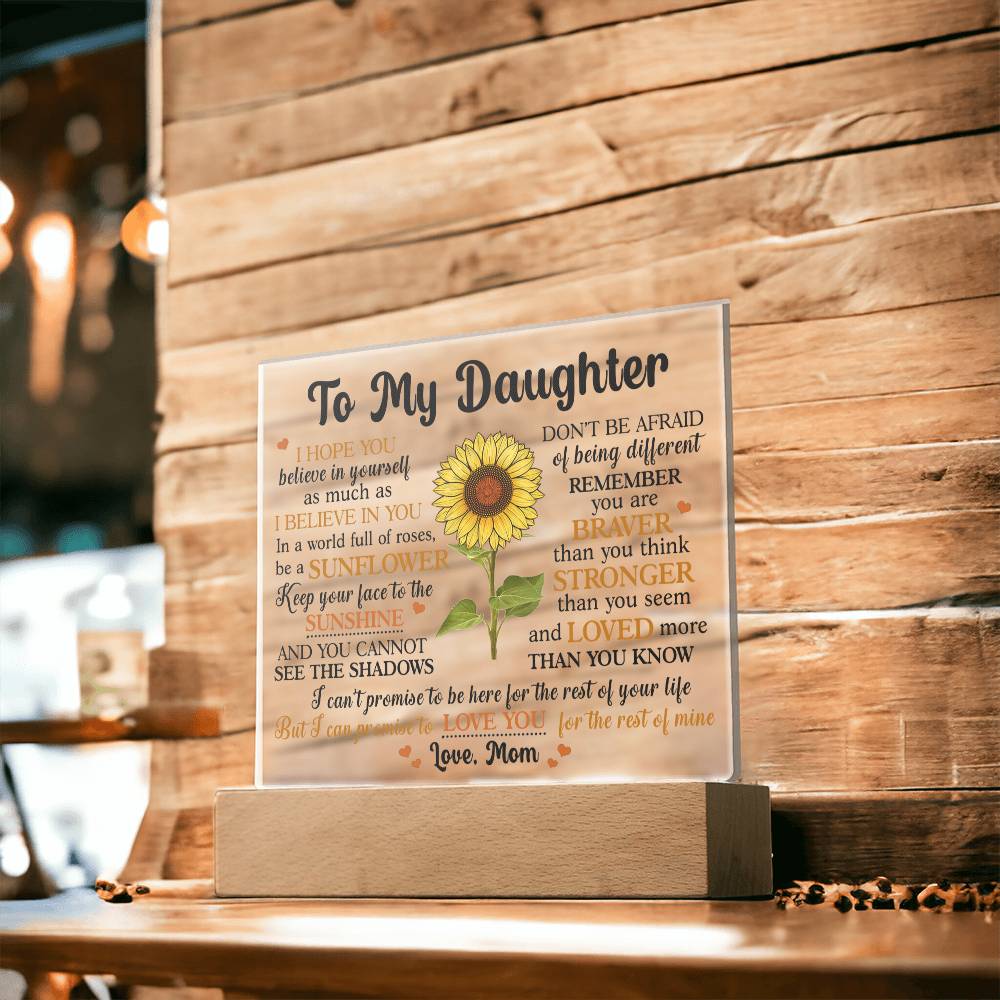 (ALMOST SOLD OUT) Gift for Daughter from Mom - Promise - Plaque