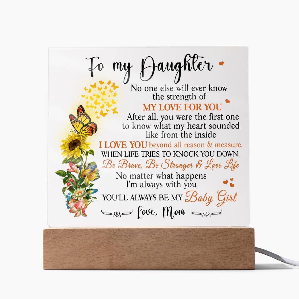 (ALMOST SOLD OUT) Gift for Daughter from Mom - Baby Girl - Plaque