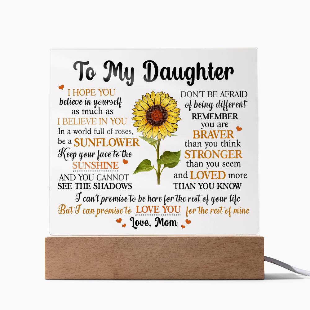 (ALMOST SOLD OUT) Gift for Daughter from Mom - Promise - Plaque