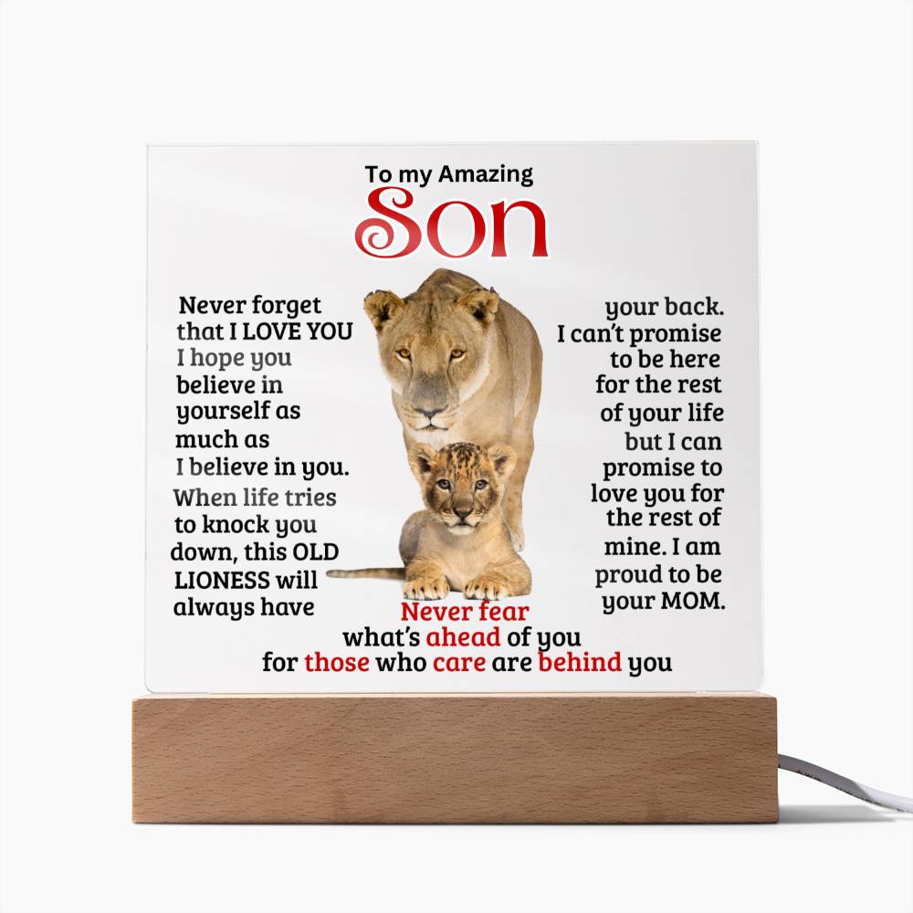 (ALMOST SOLD OUT) Keepsake for Son from Mom - Never Fear