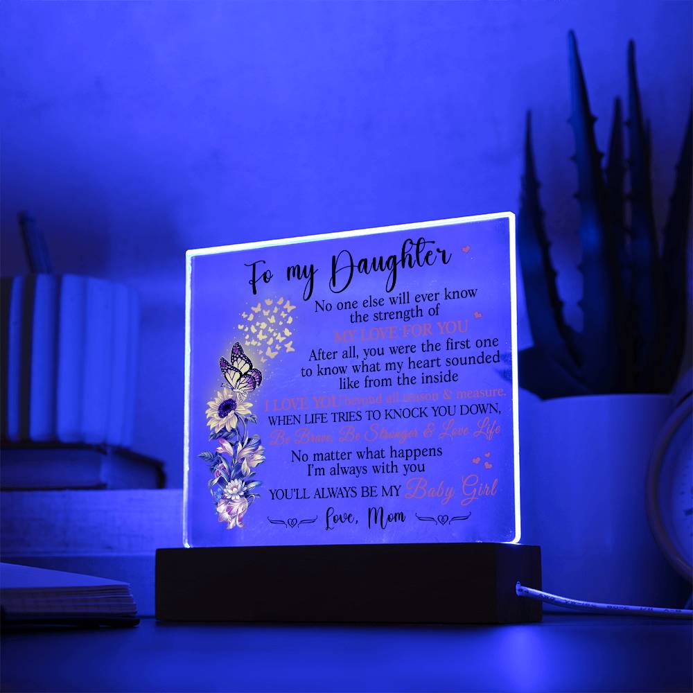 (ALMOST SOLD OUT) Gift for Daughter from Mom - Baby Girl - Plaque