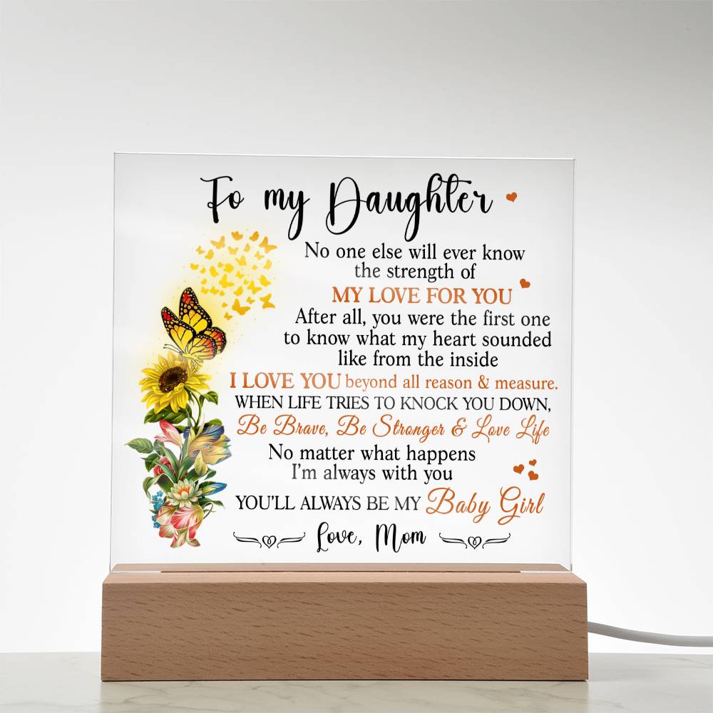 (ALMOST SOLD OUT) Gift for Daughter from Mom - Baby Girl - Plaque