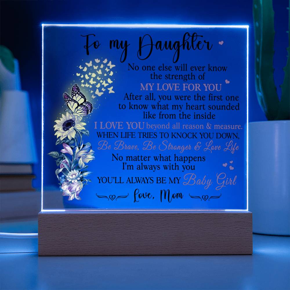 (ALMOST SOLD OUT) Gift for Daughter from Mom - Baby Girl - Plaque