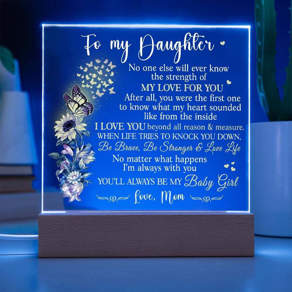 (ALMOST SOLD OUT) Gift for Daughter from Mom - Baby Girl - Plaque v2