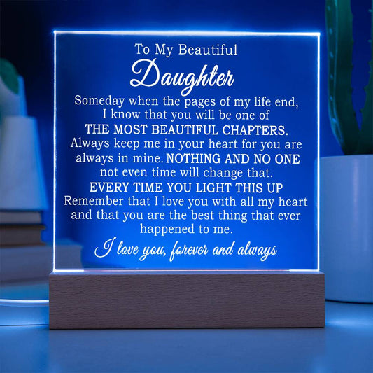 Heartfelt Keepsake Lamp for Daughter - Beautiful Chapters