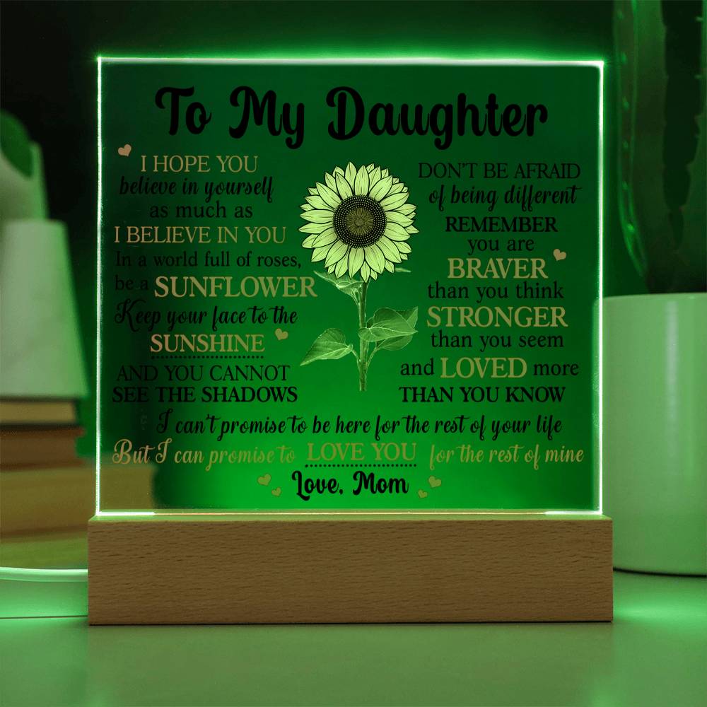 (ALMOST SOLD OUT) Gift for Daughter from Mom - Promise - Plaque