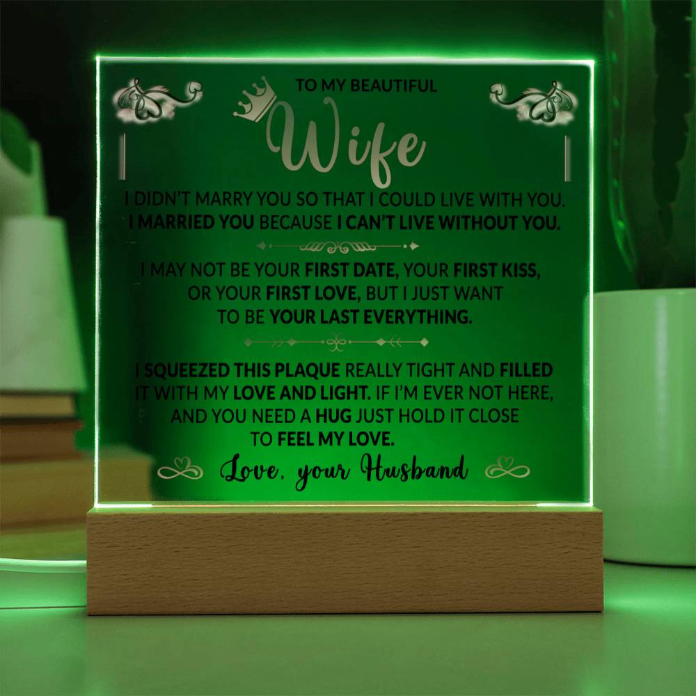 (ALMOST SOLD OUT) Gift for Wife - Plaque