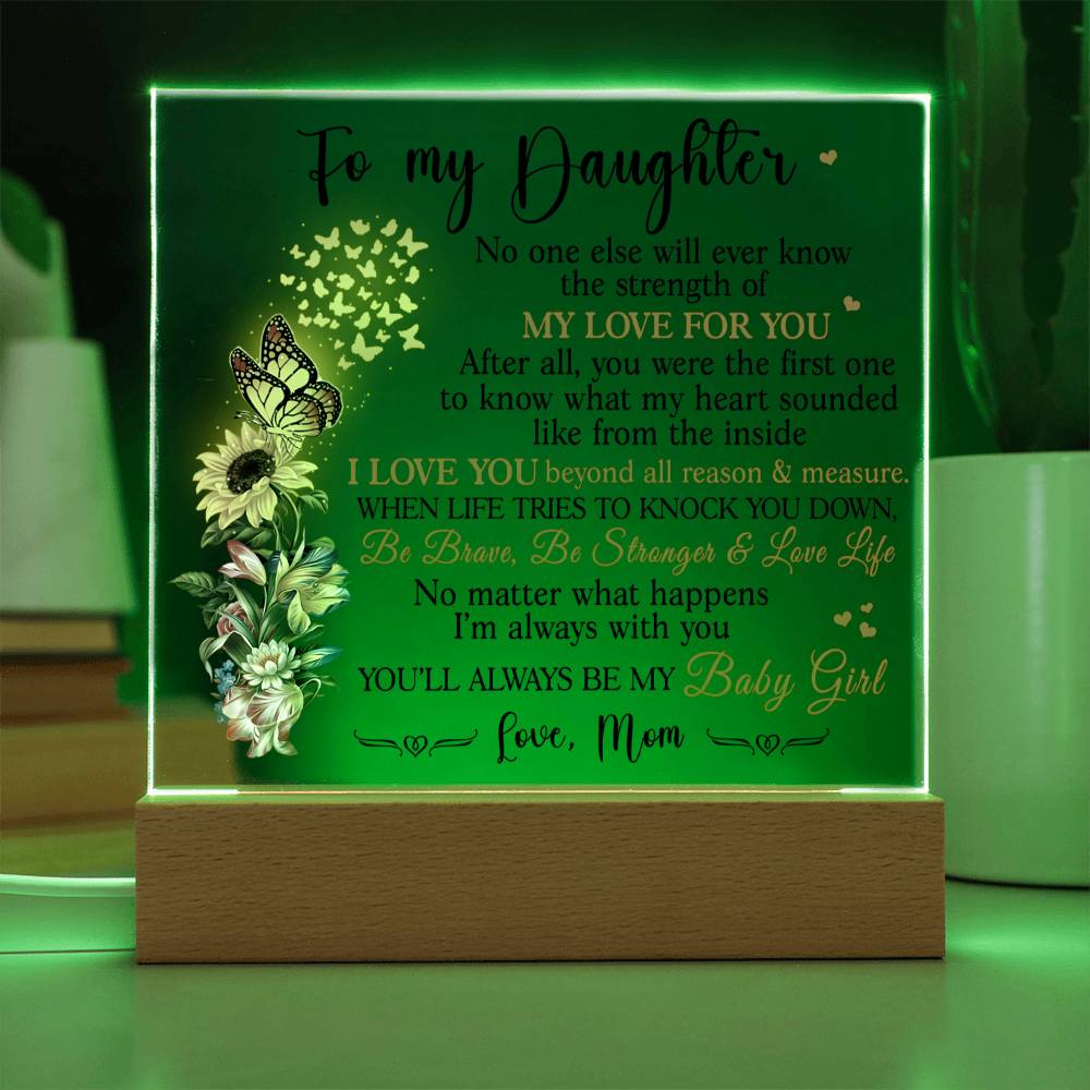 (ALMOST SOLD OUT) Gift for Daughter from Mom - Baby Girl - Plaque