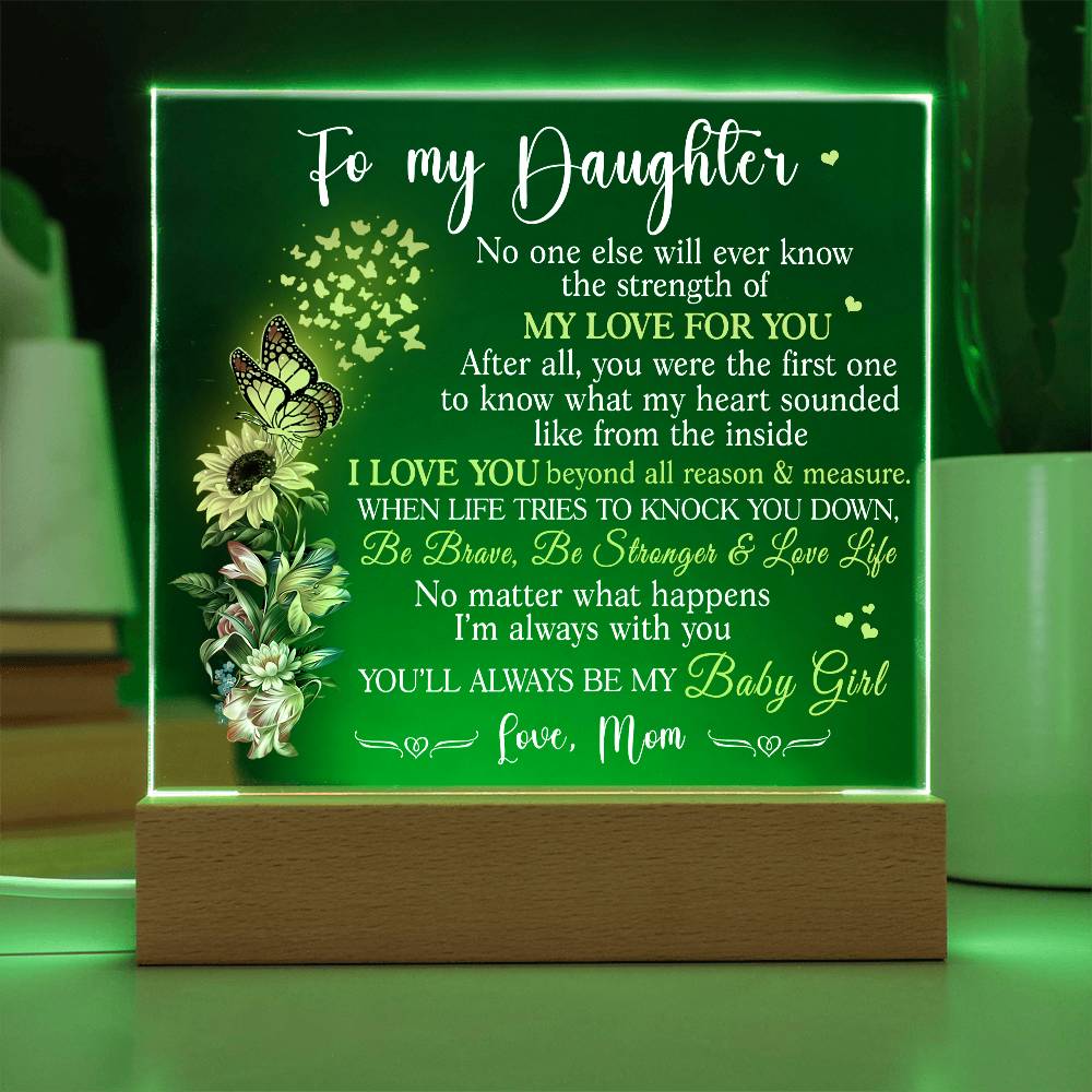 (ALMOST SOLD OUT) Gift for Daughter from Mom - Baby Girl - Plaque v2