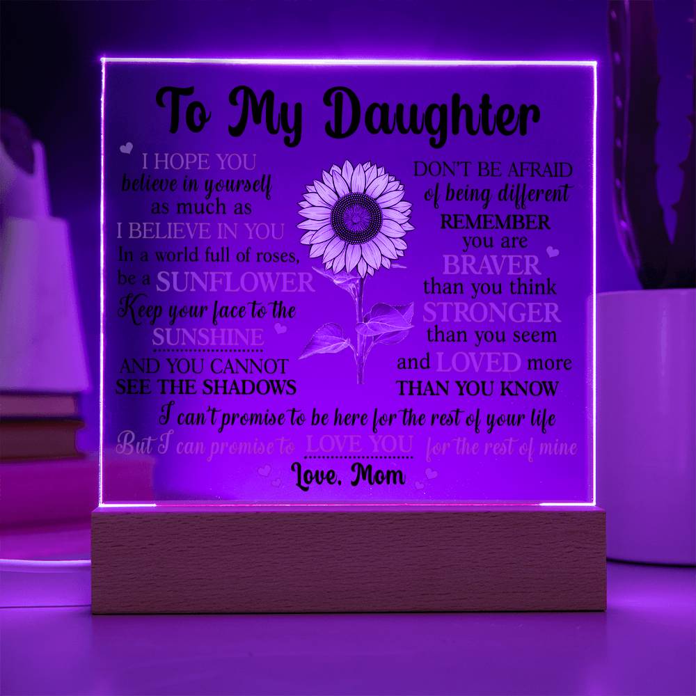 (ALMOST SOLD OUT) Gift for Daughter from Mom - Promise - Plaque