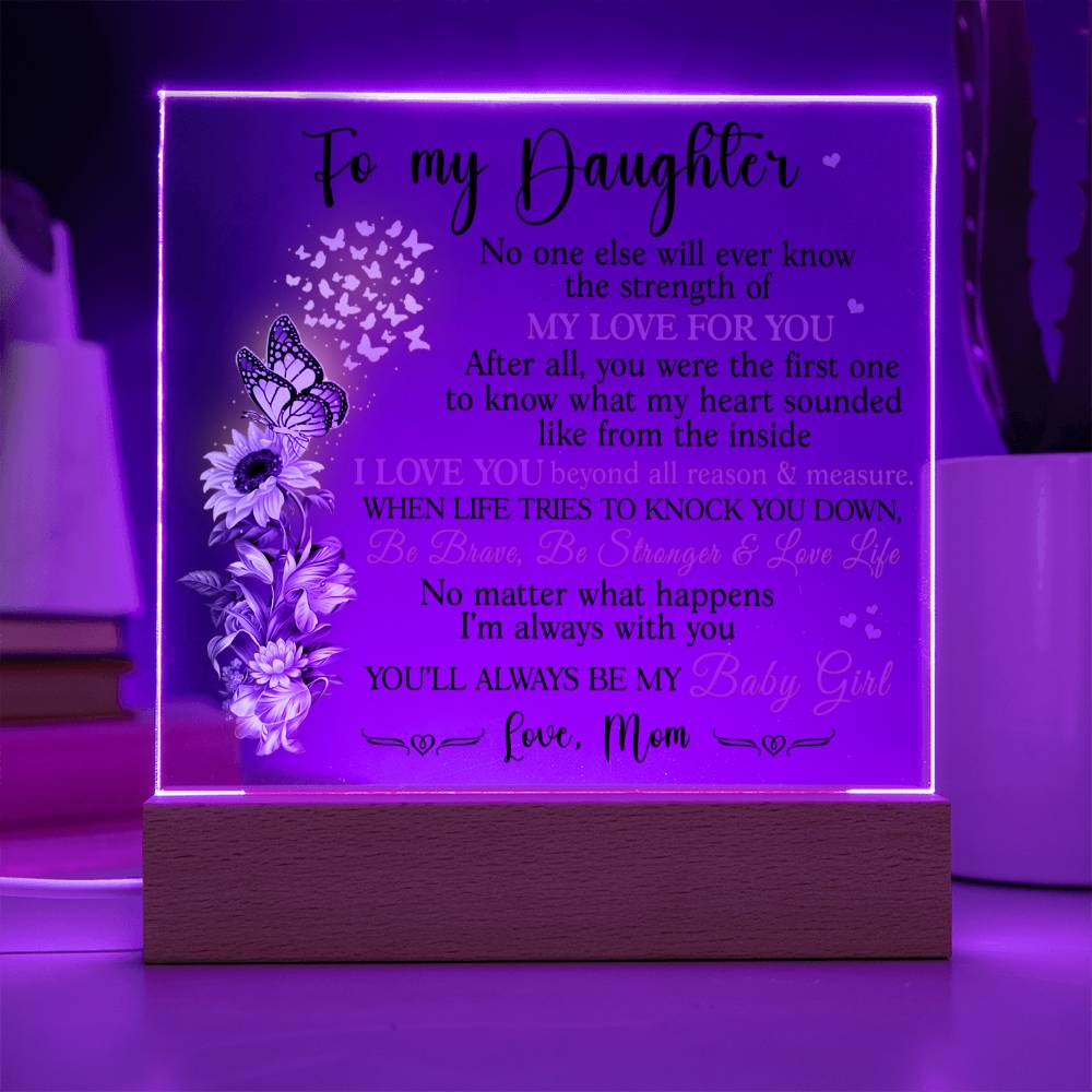 (ALMOST SOLD OUT) Gift for Daughter from Mom - Baby Girl - Plaque - FGH