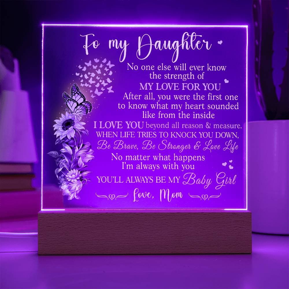 (ALMOST SOLD OUT) Gift for Daughter from Mom - Baby Girl - Plaque v2