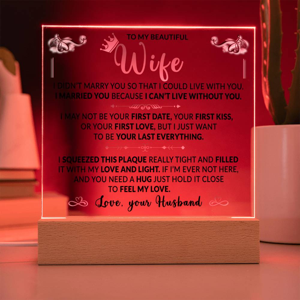 (ALMOST SOLD OUT) Gift for Wife - Plaque