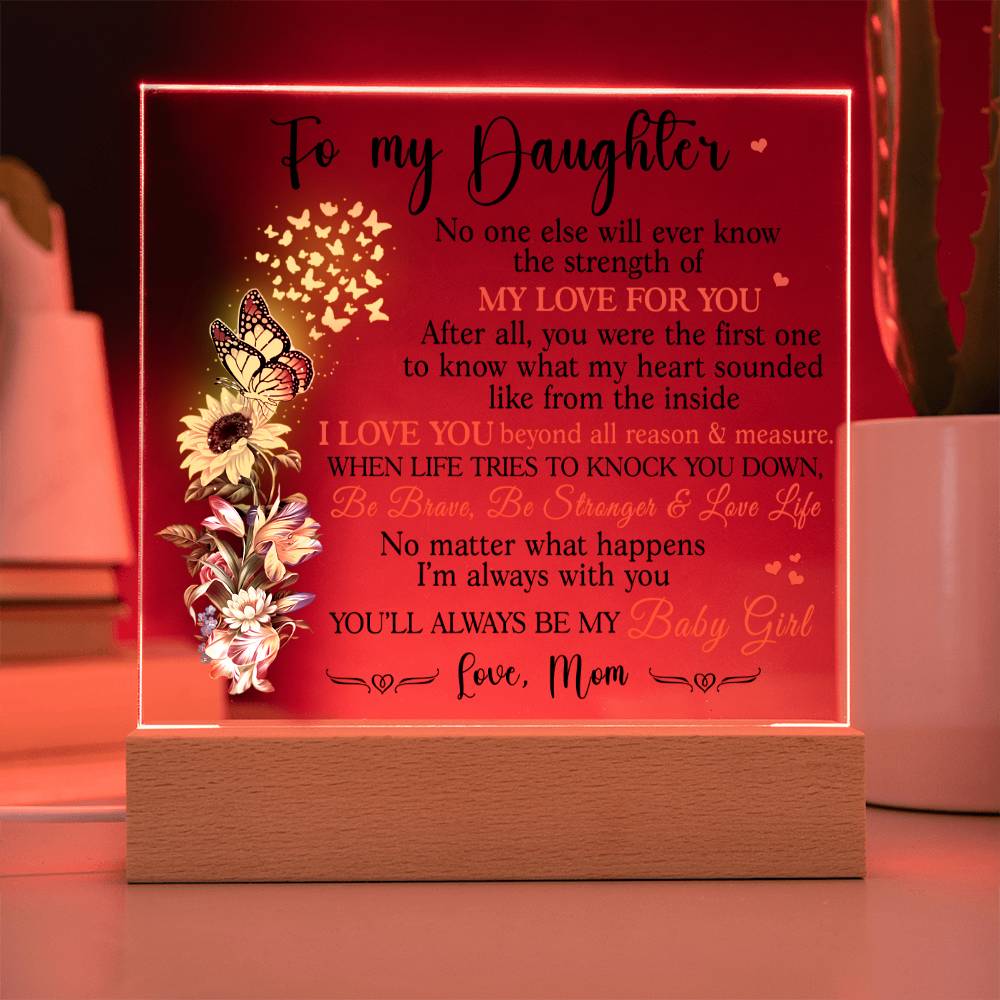 (ALMOST SOLD OUT) Gift for Daughter from Mom - Baby Girl - Plaque