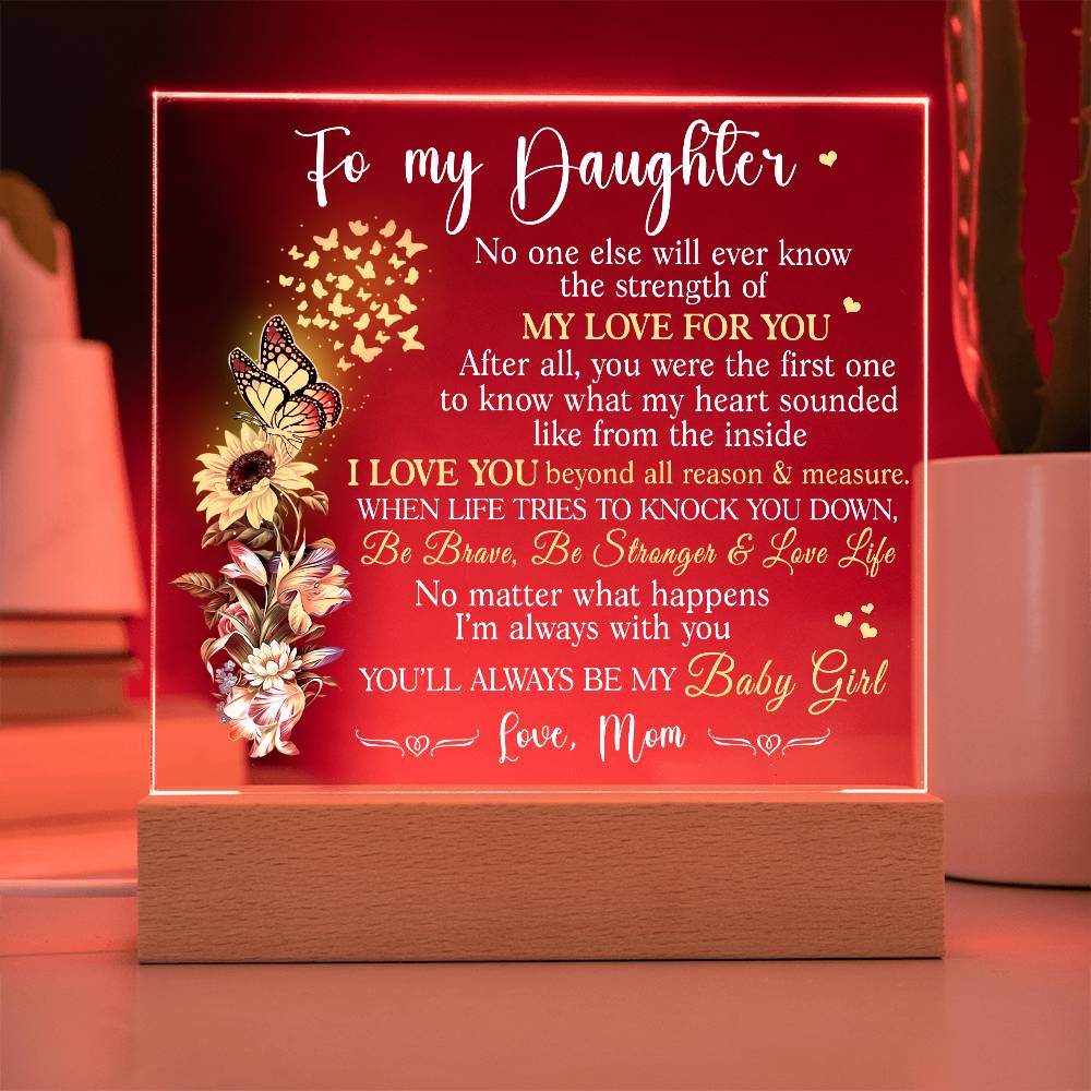 (ALMOST SOLD OUT) Gift for Daughter from Mom - Baby Girl - Plaque v2