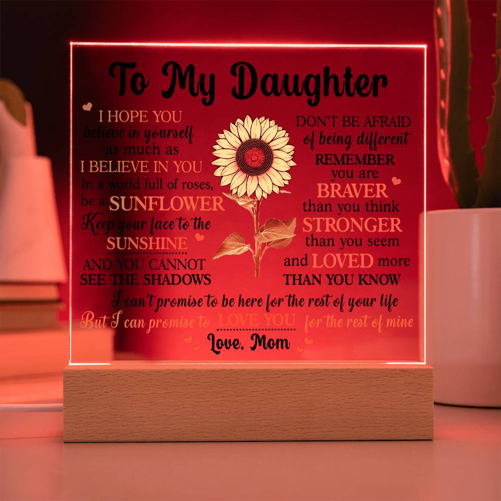 (ALMOST SOLD OUT) Gift for Daughter from Mom - Promise - Plaque