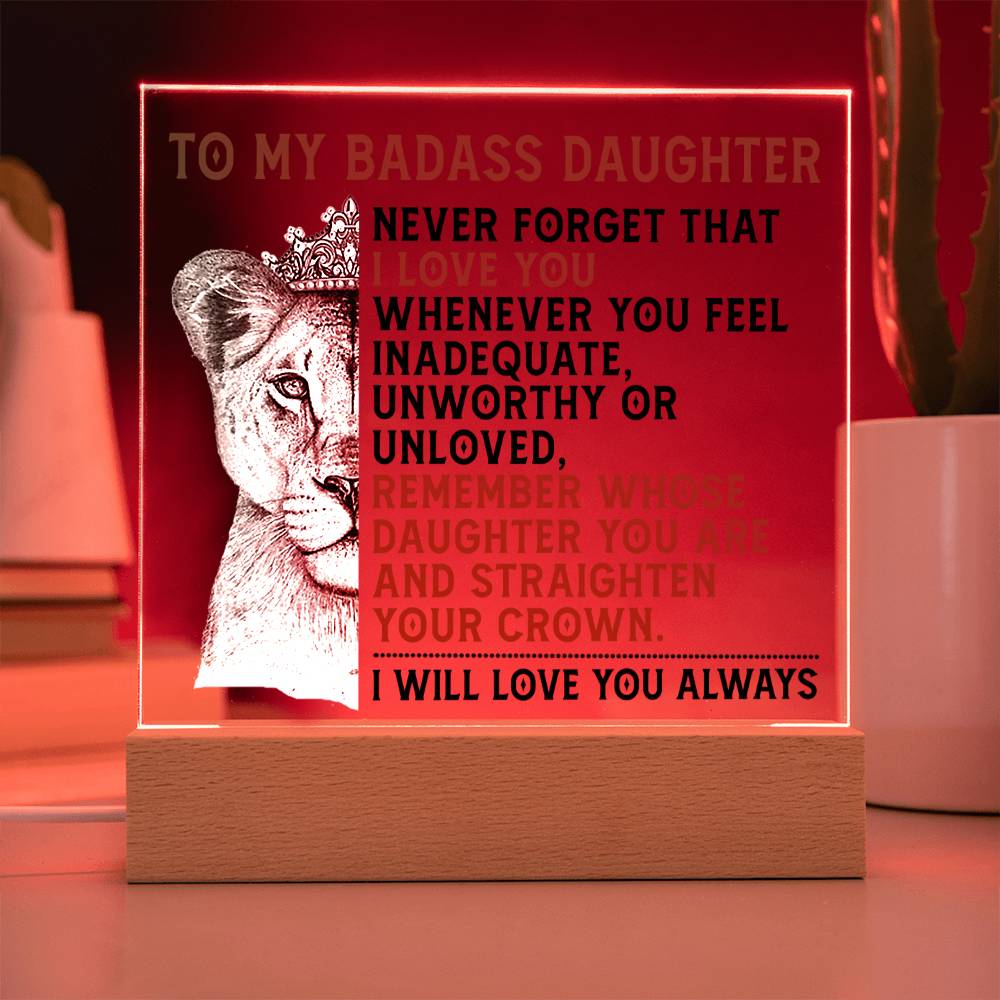 (ALMOST SOLD OUT) Gift for Daughter - Never forget I Love You - Plaque