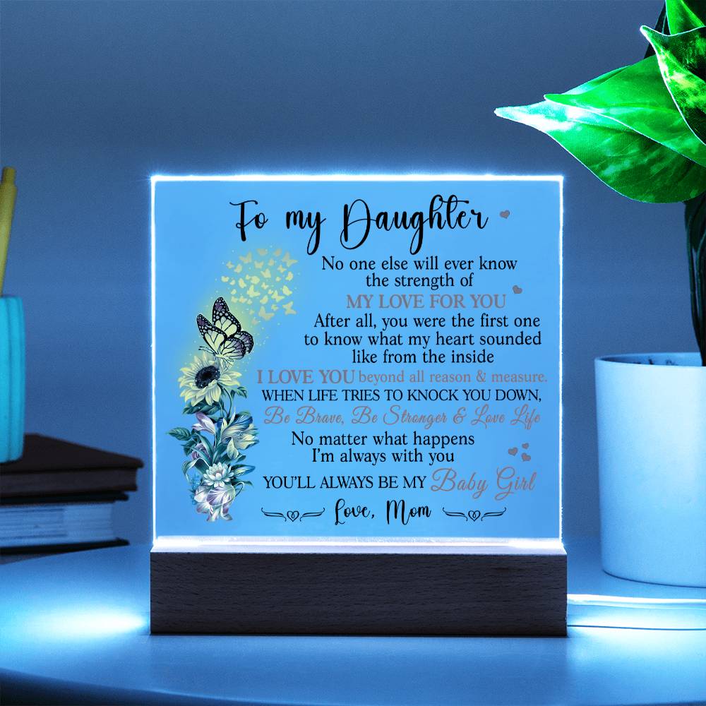 (ALMOST SOLD OUT) Gift for Daughter from Mom - Baby Girl - Plaque